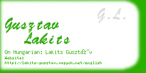 gusztav lakits business card